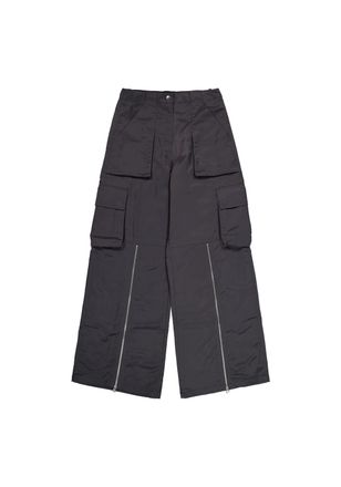 Alpha Industries Cargohose ALPHA INDUSTRIES Zipped Leg Cargo Pants W, Damen, Gr. XS, Normalgr&ouml;ssen, grau (vintage grau), Obermaterial: 100% Nylon, Hosen Cargohose