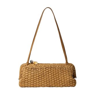 Jacquemus Shoulder Bags, female, Brown, Size: ONE SIZE The Large Salon Clutch Bag
