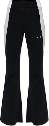 Balenciaga Flare Broeken - Dames - Wijde Broeken - Zwart - XS - Wol - Broeken