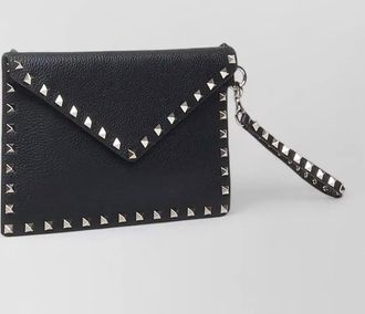 Valentino Garavani rockstud spike leather clutch bag