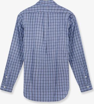 Polo Ralph Lauren Mens Cotton Shirt Custom Fit Blue