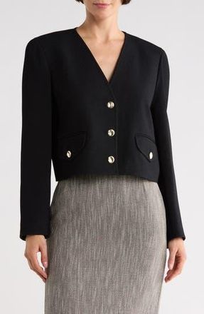 Lafayette 148 New York Edie Crop Blazer in Black at Nordstrom Rack, Size Xx-Large