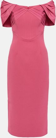Rebecca Vallance Anais off-shoulder crepe midi dress