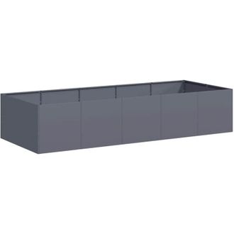 vidaXL Jardinera Acero Gris Antracita 200x80x40 Cm Vidaxl