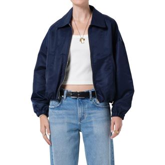 Citizens Of Humanity Bubble Hem Nylon Bomber Jacket in Navy at Nordstrom, Size X-Large