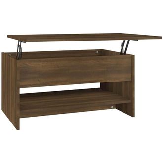vidaXL Mesa De Centro Madera Contrachapada Roble Marr&oacute;n 80x50x40 Cm Vidaxl