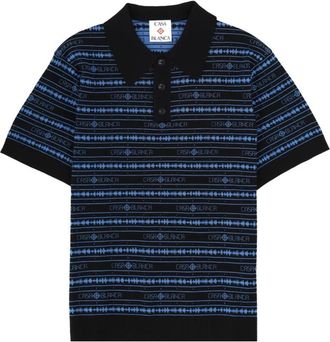 Casablanca Monogram Jacquard Poloshirt - Heren - Polos - Veelkleurig - M - Polyester - Tops