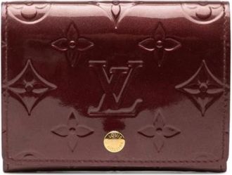Louis Vuitton Pre-owned Card Case - Dames - Vintage Accessoires - Paars - ONE Size - Leer - Vintage