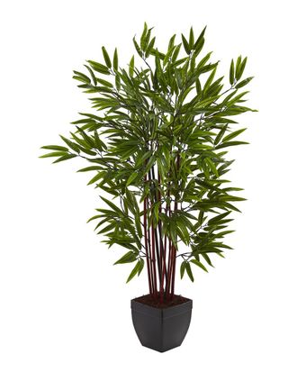 Nearly Natural 4Ft Bamboo Silk Tree With Planter