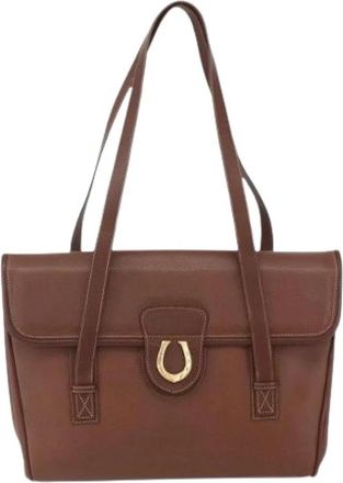 Gucci Pre-owned Leren Schoudertas - Dames - Vintage Schoudertas - Bruin - ONE Size - Leer - Vintage