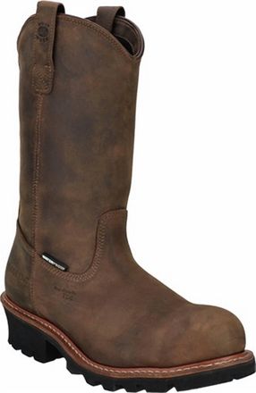 Carolina Mens Wellington Comp Toe Wp Logger Work Boot In Brown