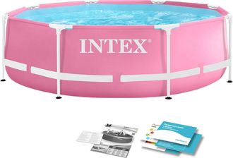 Intex Piscina De Metal Con Estructura Sobre El Suelo 244 X 76 Cm Para Intex