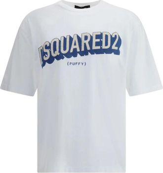 Dsquared2 Logoed Urban T-Shirt - Heren - T-shirts - Wit - M - Katoen - Tops