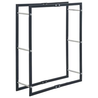 vidaXL Le&ntilde;ero De Acero Negro 80x25x100 Cm Vidaxl