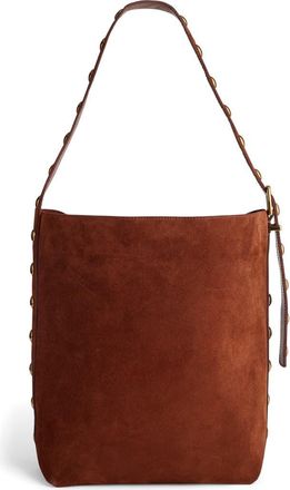Madewell Essentials Suede Bucket Bag in Soft Mahogany at Nordstrom