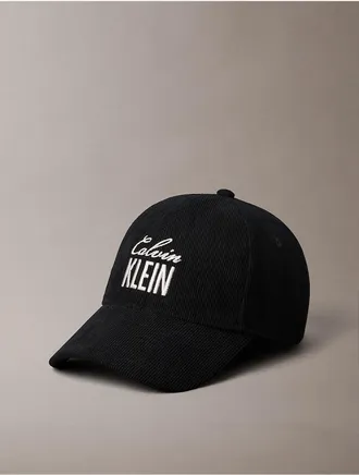 Calvin Klein Womens Bold Embroidered Logo Cap - Black