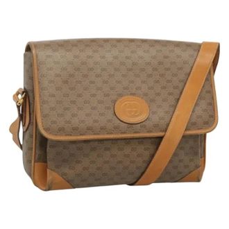 Gucci Pre-owned Leather gucci-bags - Dames - Vintage Schoudertas - Beige - ONE Size - Leer - Vintage