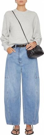 Ulla Johnson Lumi Crewneck Pullover Sweater In Heather Grey