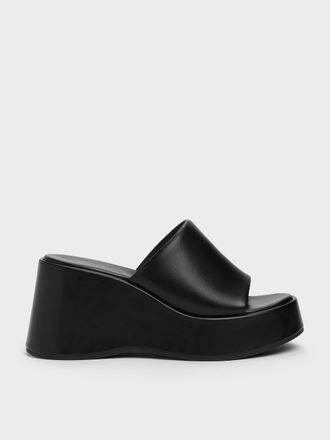 Charles & Keith Wide-Strap Platform Wedges