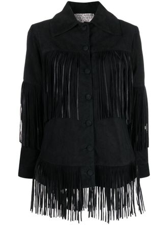 DanCassab Rimon fringed leather jacket - women - Sheepskin/Fabric - M - Black