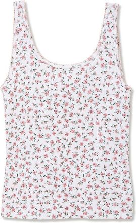 Petite Plume Pima Cotton Pointelle Tank in Pink at Nordstrom, Size X-Large