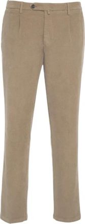 BRIGLIA 1949 Beige Chino Broek Rechte Snit - Heren - Straight fit broeken - Beige - S - Katoen - Broeken