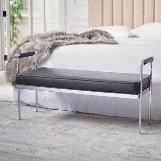 Safavieh Pim Long Rectangle Bench W/ Arms