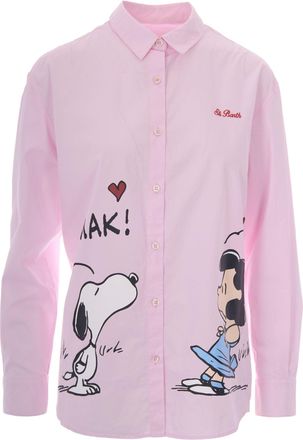 MC2 Saint Barth Mini Brigitte Shirt with Snoopy Print and Embroidered Detail