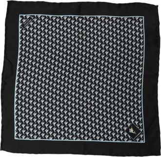 Dolce & Gabbana Silk Geometric Handkerchief - Black