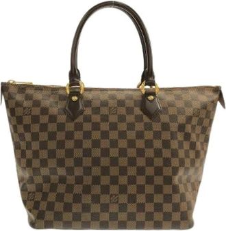 Louis Vuitton Pre-owned Tote Bags, female, Brown, Size: ONE SIZE Pre-owned Saleya Damier Tote Bag