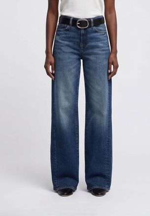 7 For All Mankind Jeans Lotta a vita alta e gamba larga in tessuto tecnico