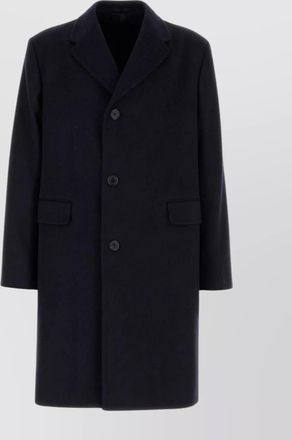 Prada wool coat with long sleeves and notched lapel