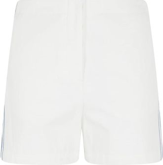 Low Classic Gestreepte Shorts - Dames - Korte Broeken - Wit - M - Leer - Korte Broeken