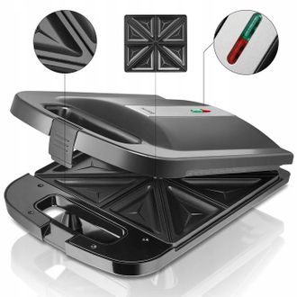 OEM Sandwichera El&eacute;ctrica Grande Para 4 S&aacute;ndwiches, 1400 W Xxl