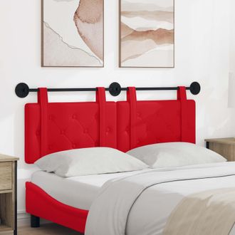 vidaXL Vidaxl Testiera Sospesa Rosso Similpelle