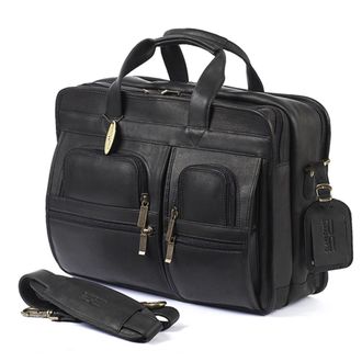 Claire Chase 151E-black Executive Computer Briefcase - Black