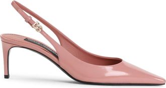 Dolce & Gabbana Luxe Roze & Paarse Pantoffels - Dames - Pumps - Roze - 35 EU - Leer - Schoenen
