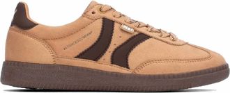 Xti Womens Casual Suede Lace-Up Sneakers In Beige