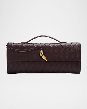 Bottega Veneta Long Andiamo Clutch Bag with Handle