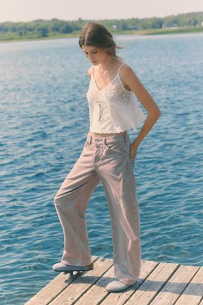 Pilcro Kayden Corduroy High Rise Barrel Leg Jeans