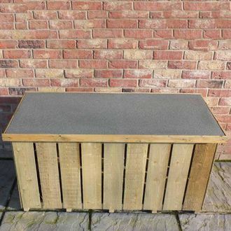 Shires Sawn 4 2 x 1 10 Pressure Treated Log Box in Light Brown