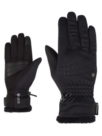 Ziener Multisporthandschuhe ZIENER INDIRI-Z WS TOUCH glove, Damen, Gr. 6,5, schwarz, Materialmix, Handschuhe Multisporthandschuhe