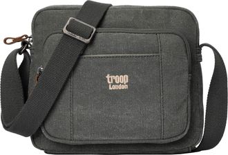 Troop London TRP0235 Classic Canvas Across Body Bag Green