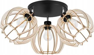 OEM L&aacute;mpara De Techo Colgante Led Moderna De Madera