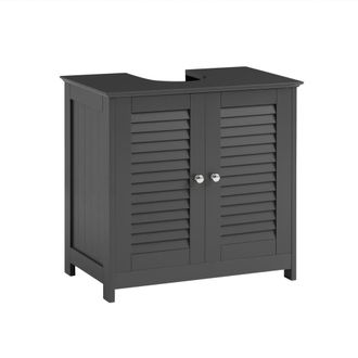 SoBuy Mueble para debajo del lavabo madera gris oscuro