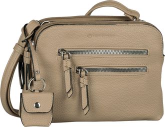 Tom Tailor Umh&auml;ngetasche TOM TAILOR Winona, Damen, Gr. B/H/T: 23,5cm x 16cm x 5cm, beige (natur), Polyurethan, clean, gepflegt, gepr&auml;gtes Muster, unifarben, Tasc