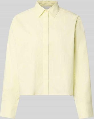 Copenhagen Muse Boxy Fit Bluse mit verdeckter Knopfleiste Modell BLAIRE in Hellgelb, Gr&ouml;&szlig;e L/XL