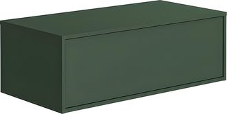 Vente-Unique Mueble de ba&ntilde;o flotante bajolavabo - Color verde mate - 94 cm - TEANA II