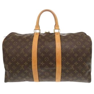 Louis Vuitton Pre-owned Boston Bag - Heren - Vintage Weekendtas - Bruin - ONE Size - Vintage