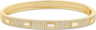 SHYMI Baguette and Pav&eacute; Bangle in Gold at Nordstrom